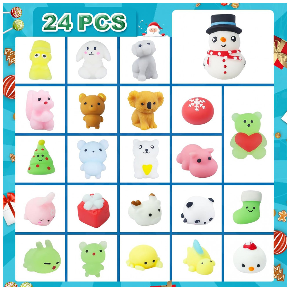 ECTQ7BSCP94D0B_2-1.jpg - Calendário do Advento 2025, Luminoso Mochi 24 Dias de Calendário de Contagem Regressiva de Natal, 24 Peças, seeykey