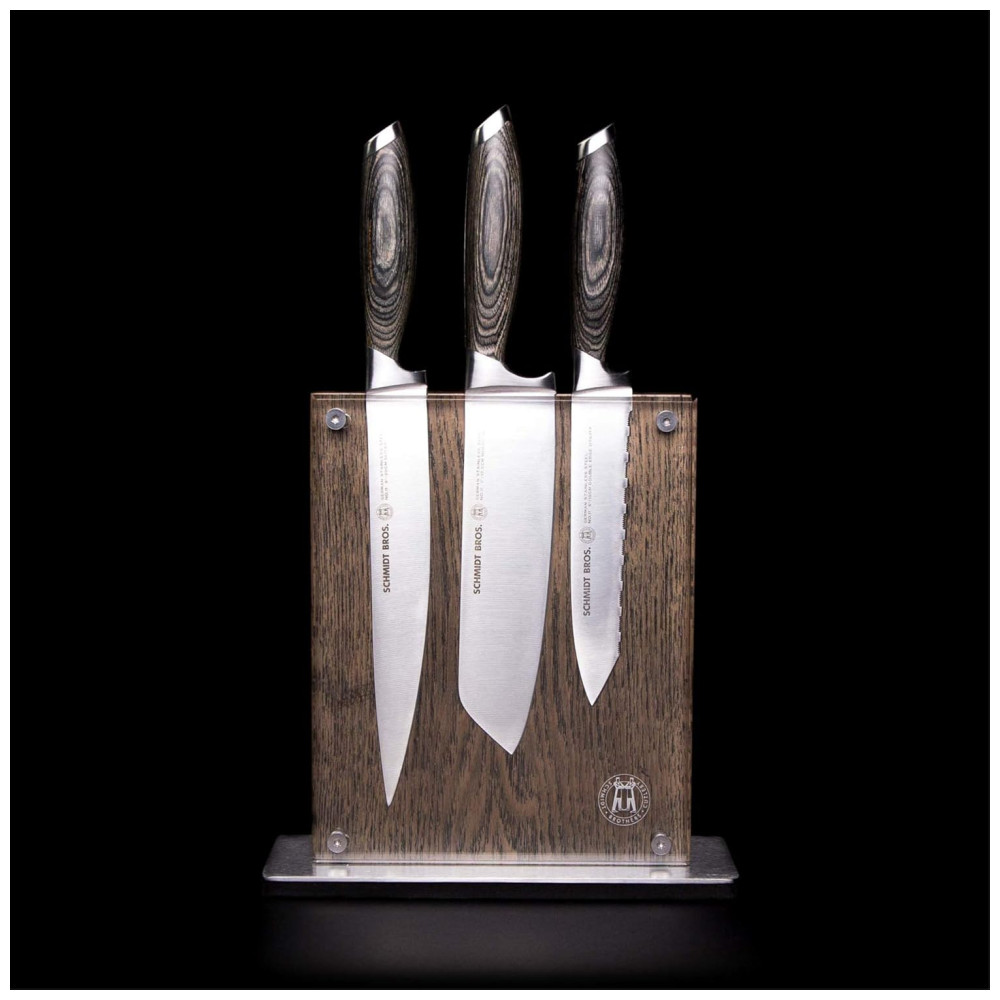 ECTQ7J5FDLD70B_1-1.jpg - Conjunto de Facas em Aço Inoxidável com Bloco de Bancada em Acrílico 7 Peças SCHMIDT BROS. SBCBA07PM2 Marrom