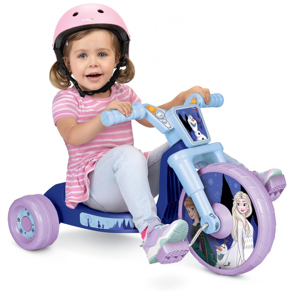 ECTQ7THBRSRB0B_0.jpg - Triciclo Infantil com Sons para Crianças de 2 a 4 Anos Disney Frozen Azul
