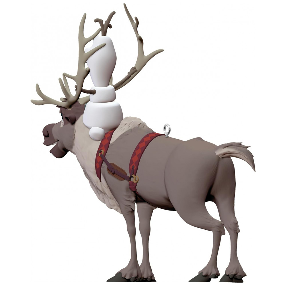 ECTQ7W3ND9XC0B_1-1.jpg - Enfeite de Natal Hallmark Keepsake Disney Frozen Olaf e Sven em Plástico Multicolorido, 4 x 8,9 x 8,2 cm