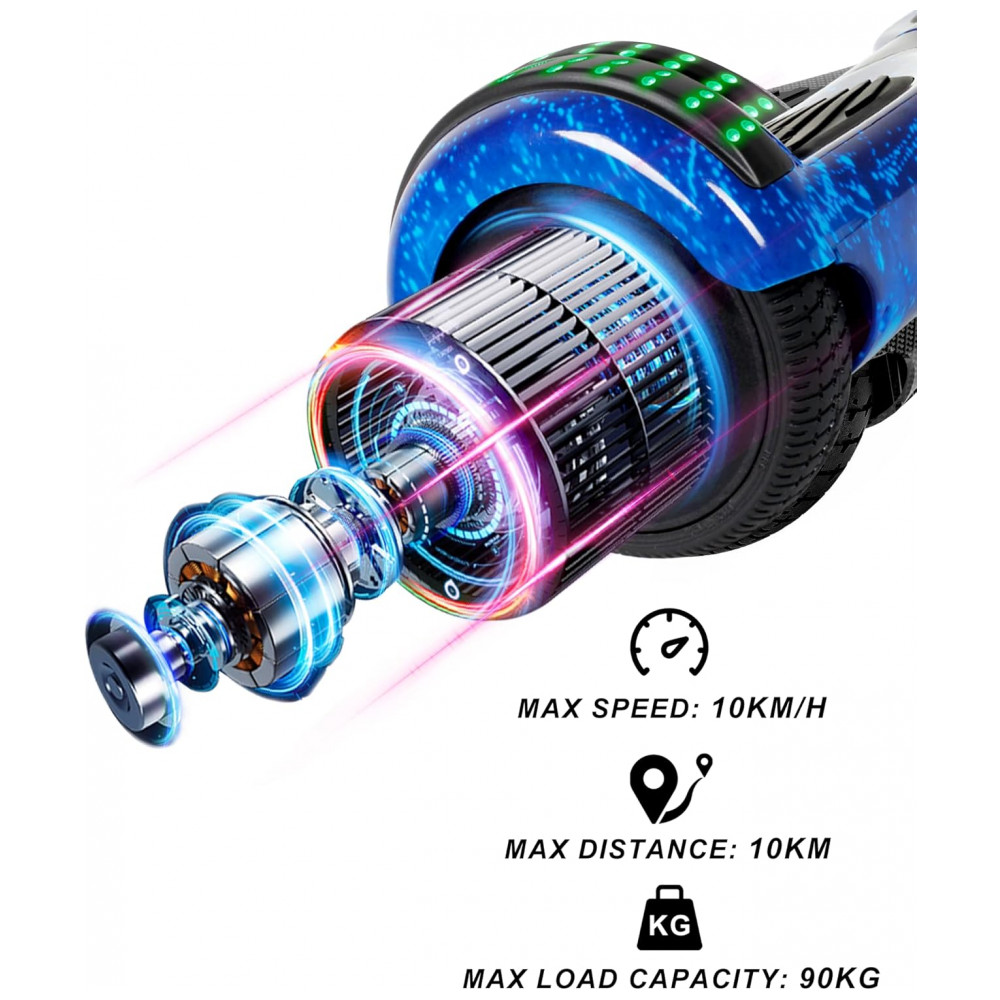 ECTQ8528CYLB0B_1-1.jpg - SISIGAD Assento de Scooter para Go Kart 6,5 Polegadas com Bluetooth e Luzes LED - Azul