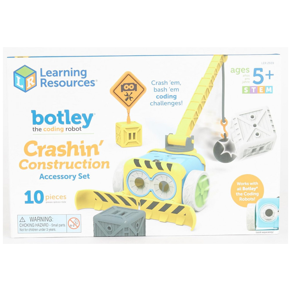 Learning Resources Botley Crashin' Construction Challenge – Kit de Acessórios STEM com 12 Peças para Robô Programável, A partir de 5 anos - Imagem 8