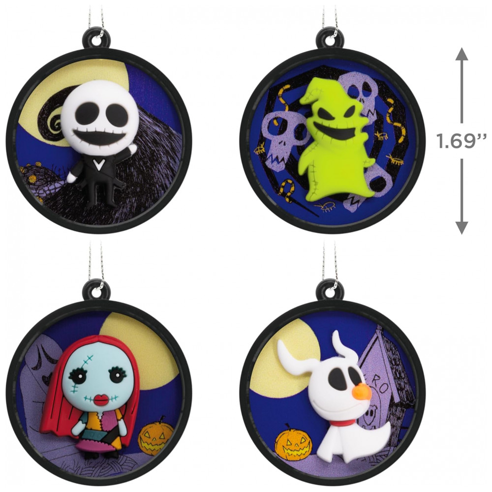 ECTQ86VM8TSC0B_3-1.jpg - Conjunto de 4 Mini Enfeites de Natal Hallmark Disney Tim Burton