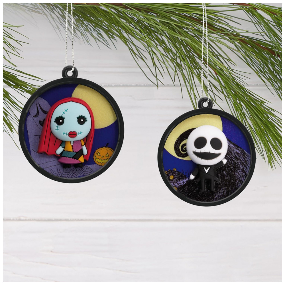 ECTQ86VM8TSC0B_4-1.jpg - Conjunto de 4 Mini Enfeites de Natal Hallmark Disney Tim Burton