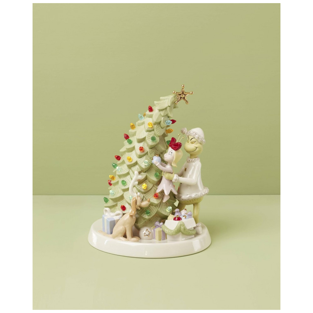 ECTQ87NPKSSC0B_2-1.jpg - Figurinha Iluminada Lenox Merry Grinchmas em Porcelana Multicolorido com Detalhes em Ouro 24K, 24 cm