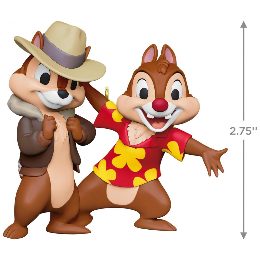 ECTQ8B3DRGPD0B_3-1.jpg - Enfeite Natalino Hallmark Keepsake 2025 Disney Tico e Teco: Rescue Rangers Detetives, Plástico, 7 x 7 x 4,5 cm