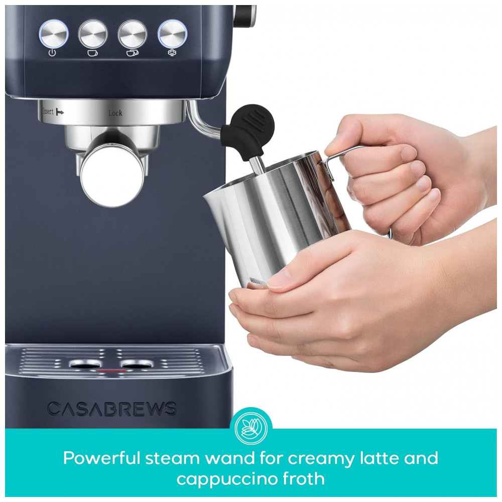 ECTQ8BM1X3YD0B_3-1.jpg - Máquina de Café Expresso CASABREWS 3700 Essential 20 Bar, Aço Inoxidável com Espumador de Leite, Cafeteira Espresso para Cappuccino, Latte,