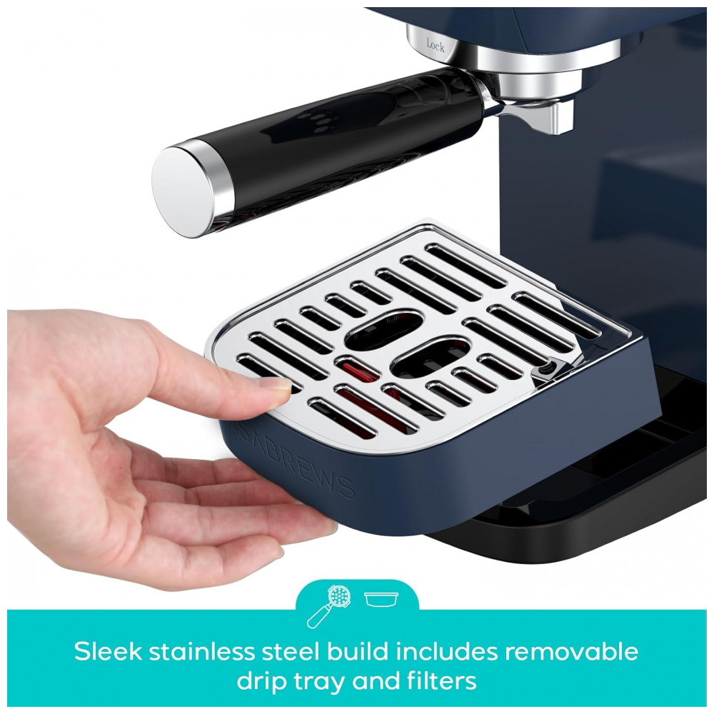 ECTQ8BM1X3YD0B_4-1.jpg - Máquina de Café Expresso CASABREWS 3700 Essential 20 Bar, Aço Inoxidável com Espumador de Leite, Cafeteira Espresso para Cappuccino, Latte,