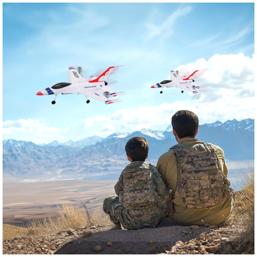 ECTQ8CMFDR790B_3-1.jpg - Avião de Controle Remoto F16 2.4G Design 2CH Idade Recomendada 14 EAGLESTONE Branco