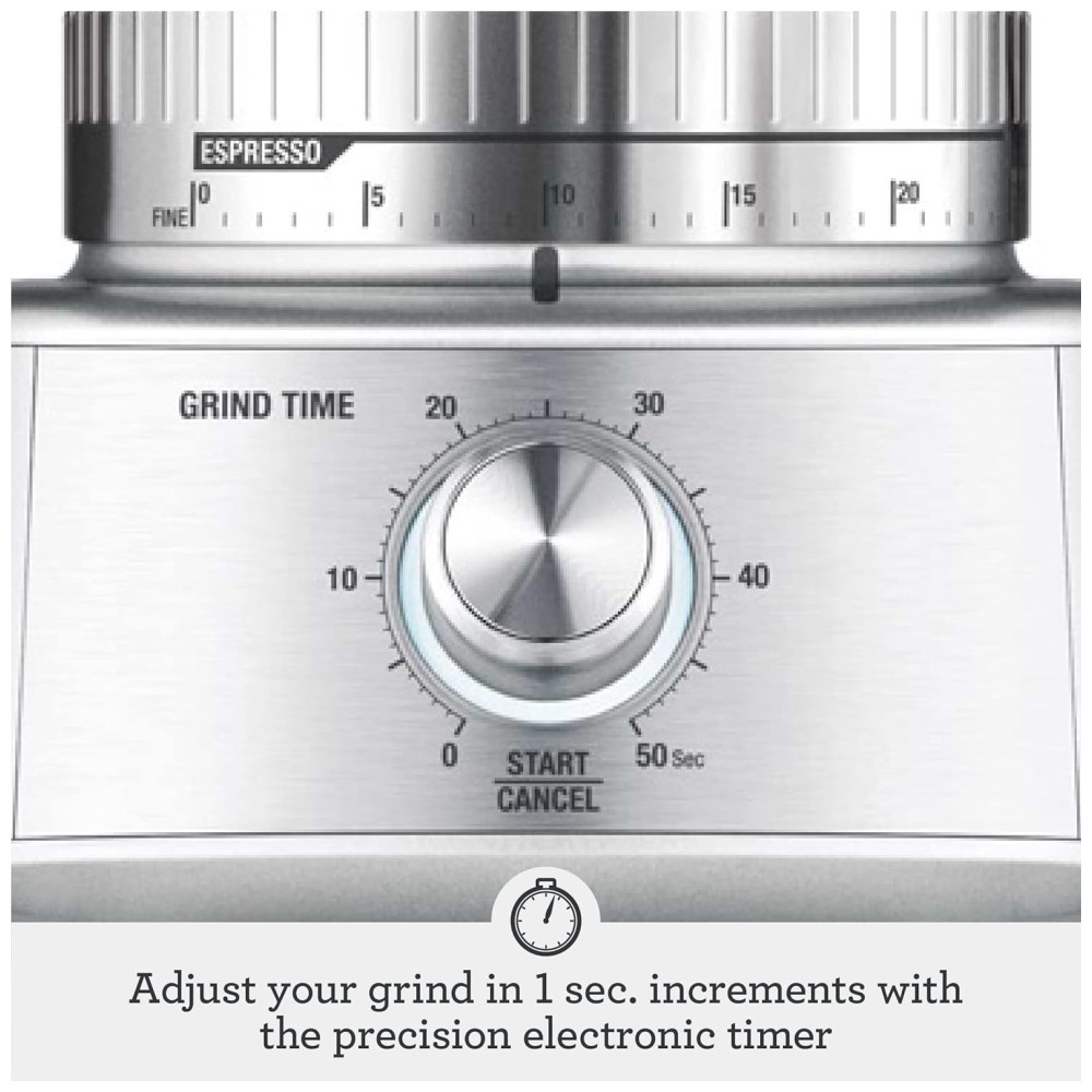 ECTQ8JHPXLR00B_1-1.jpg - BCG600SIL Moedor de Café Elétrico 60 Níveis de Moagem até 354g Aço Inoxidável 130W 110v BREVILLE BCG600SILUSC Prateado