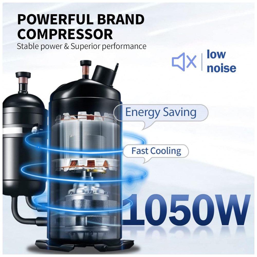 Máquina de Sorvete Comercial VEVOR, Alto Rendimento de 22-30 litros/h, Máquina de Sorvete Soft de Bancada com 2 Reservatórios de 6L e Cilindro de 2L, - Imagem 5