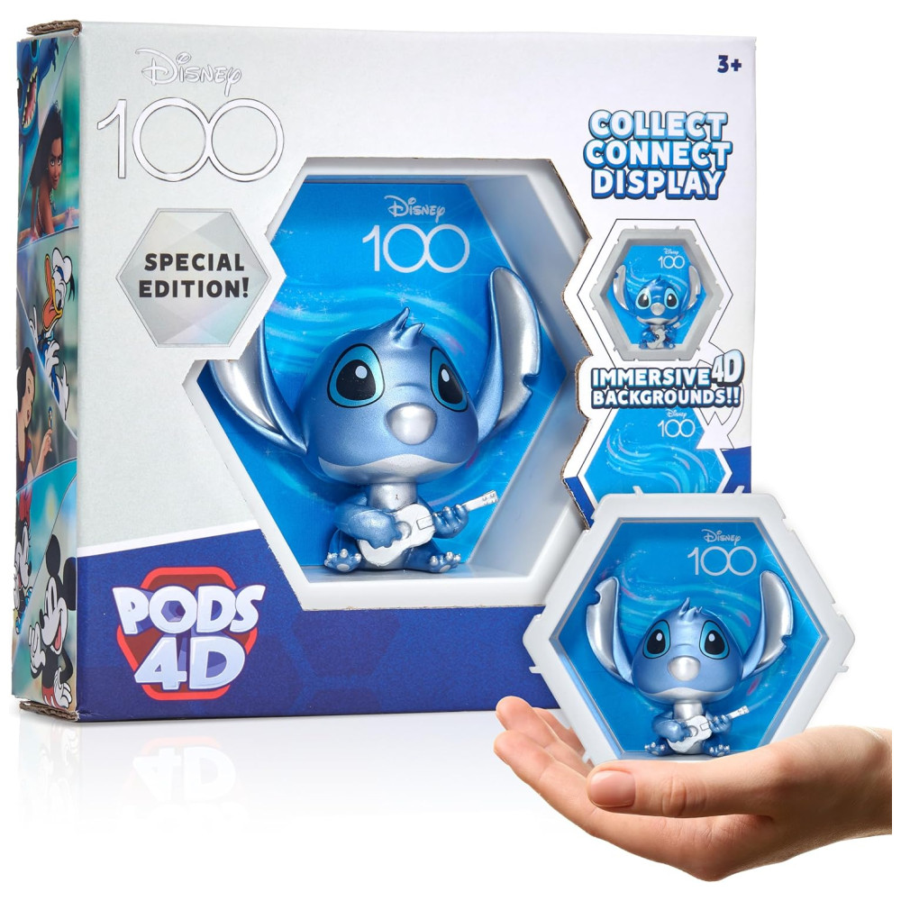 ECTQ8MXPFXNB0B_0-1.jpg - Brinquedo Stitch PODS 4D Colecionável Tema Aniversário de 100 Anos da Disney para Colecionadores Crianças e Adultos WOW! PODS Azul