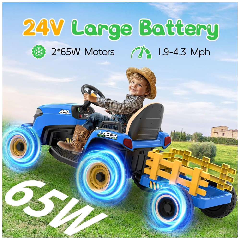 ECTQ8P15K52D0B_1-1.jpg - Trator Infantil Elétrico ANPABO Azul 24V Trailer Basculante Removível Pneus EVA Controle Remoto com Som Realista e Bluetooth