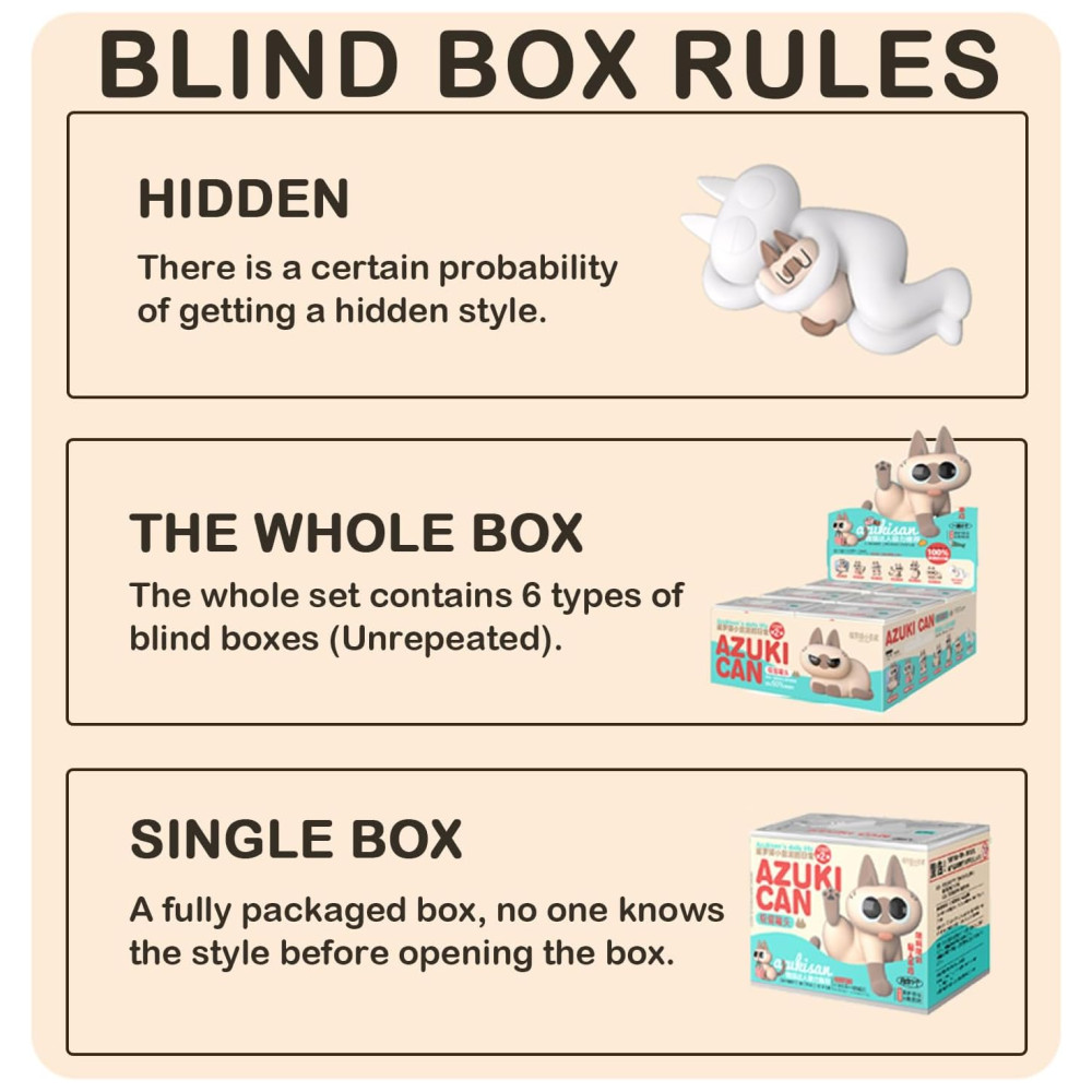 Blind Box,Caixa Surpresa,Conjunto BEEMAI Nobeko Azukisans Daily Series 2 com 6 Figuras Aleatórias - Presente de Aniversário Colecionável - Imagem 3