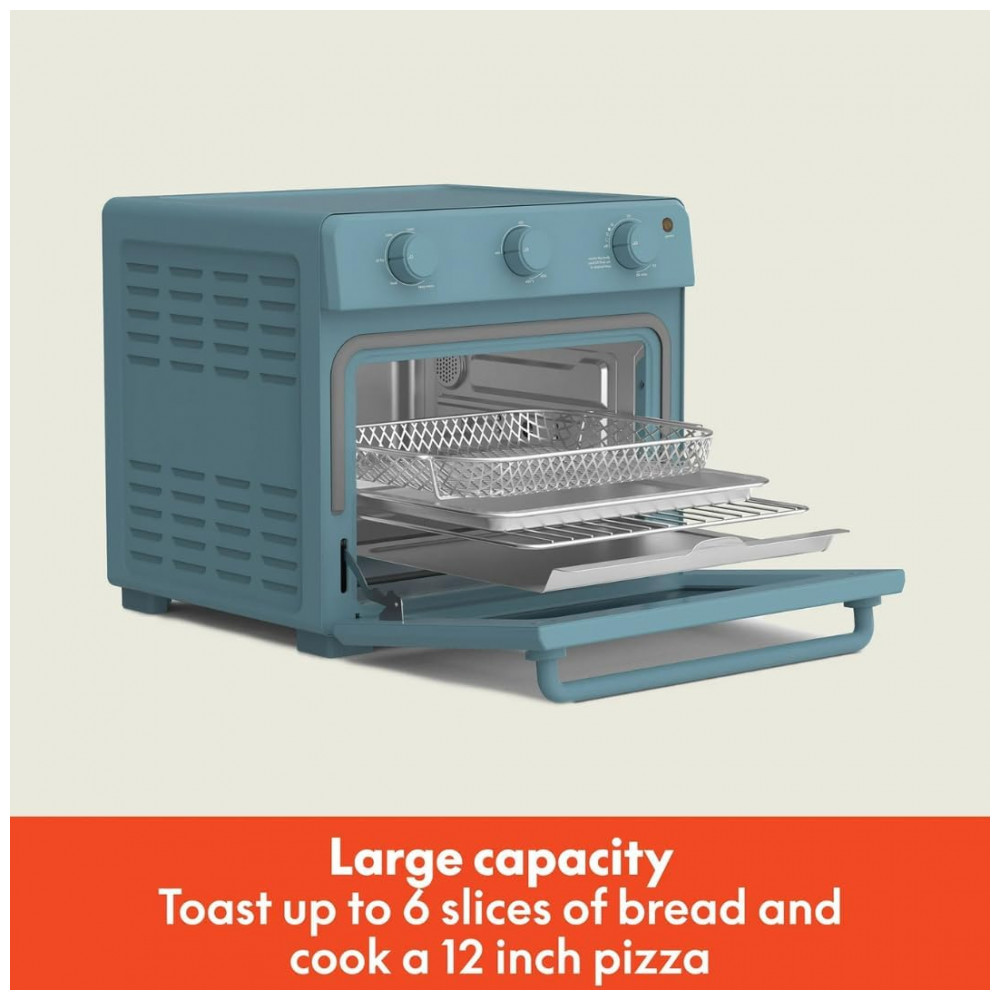 ECTQ8R9FGQJF0B_2-1.jpg - Forno Elétrico Air Fryer 7 em 1 15L, 1700W, Porta de Vidro Temperado, Timer 60 Min, Controle Manual, Aço Inox, Capacidade para Pizza 30 cm, Azul