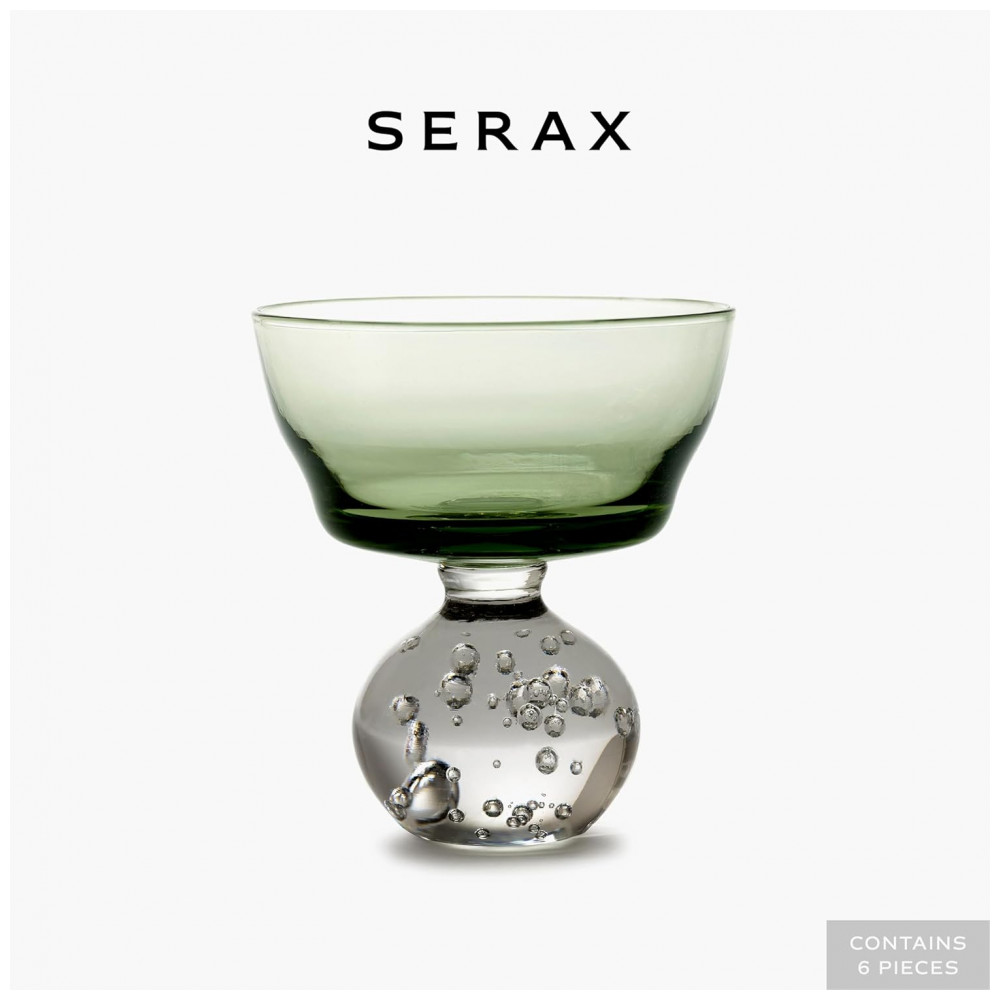 ECTQ8V4CCTTC0B_1-1.jpg - Taças de Champanhe Serax Eternal Snow por Bela Silva - Conjunto de 6 Taças Coupe Verdes Bebidas Flautas Luxuosas para Jantar em Casa com Vinho, Festa,