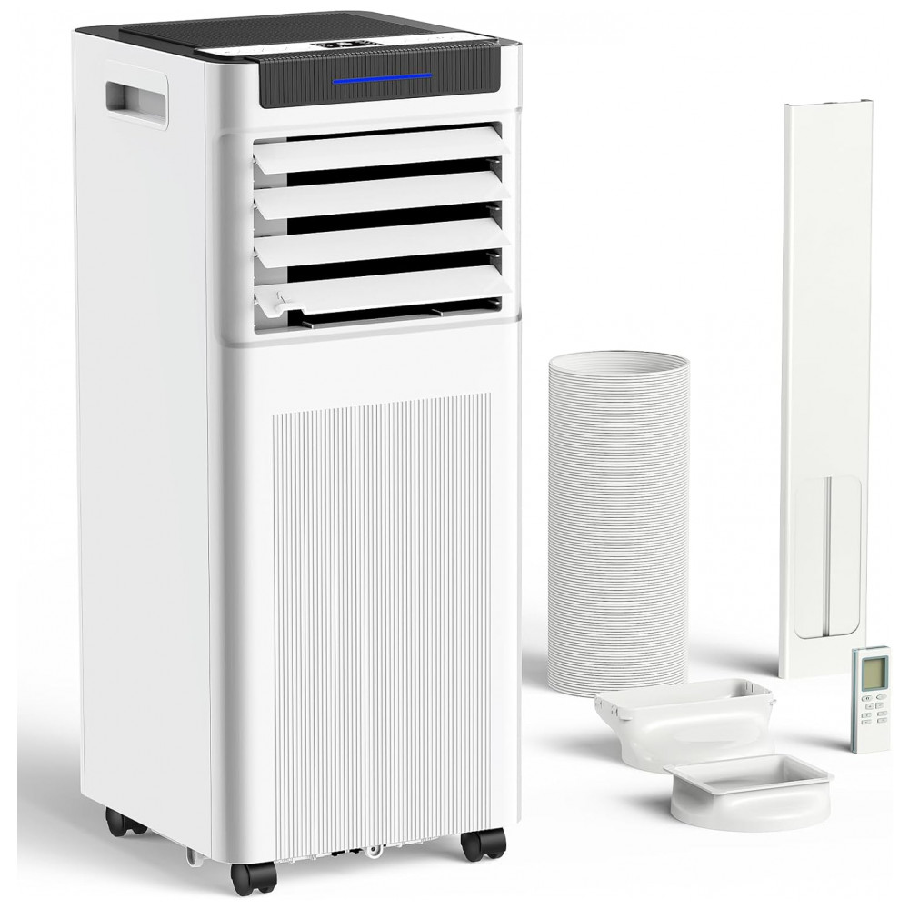 ECTQ8VQ3L26F0B_0-1.jpg - Ar-condicionado Portátil AIDIAM 10000 BTU, potente, ideal para ambientes de até 42m², 3 em 1 com Modos de Refrigeração, Desumidificador e Ventilador,