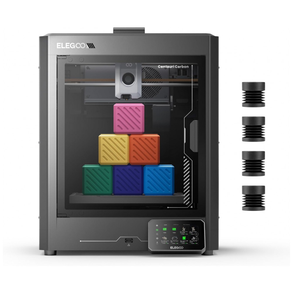 Impressora 3D ELEGOO Centauri Carbon, CoreXY 500mms Alta Velocidade de Impressão com Autocalibração, Bico de 320C e Câmera Integrada,