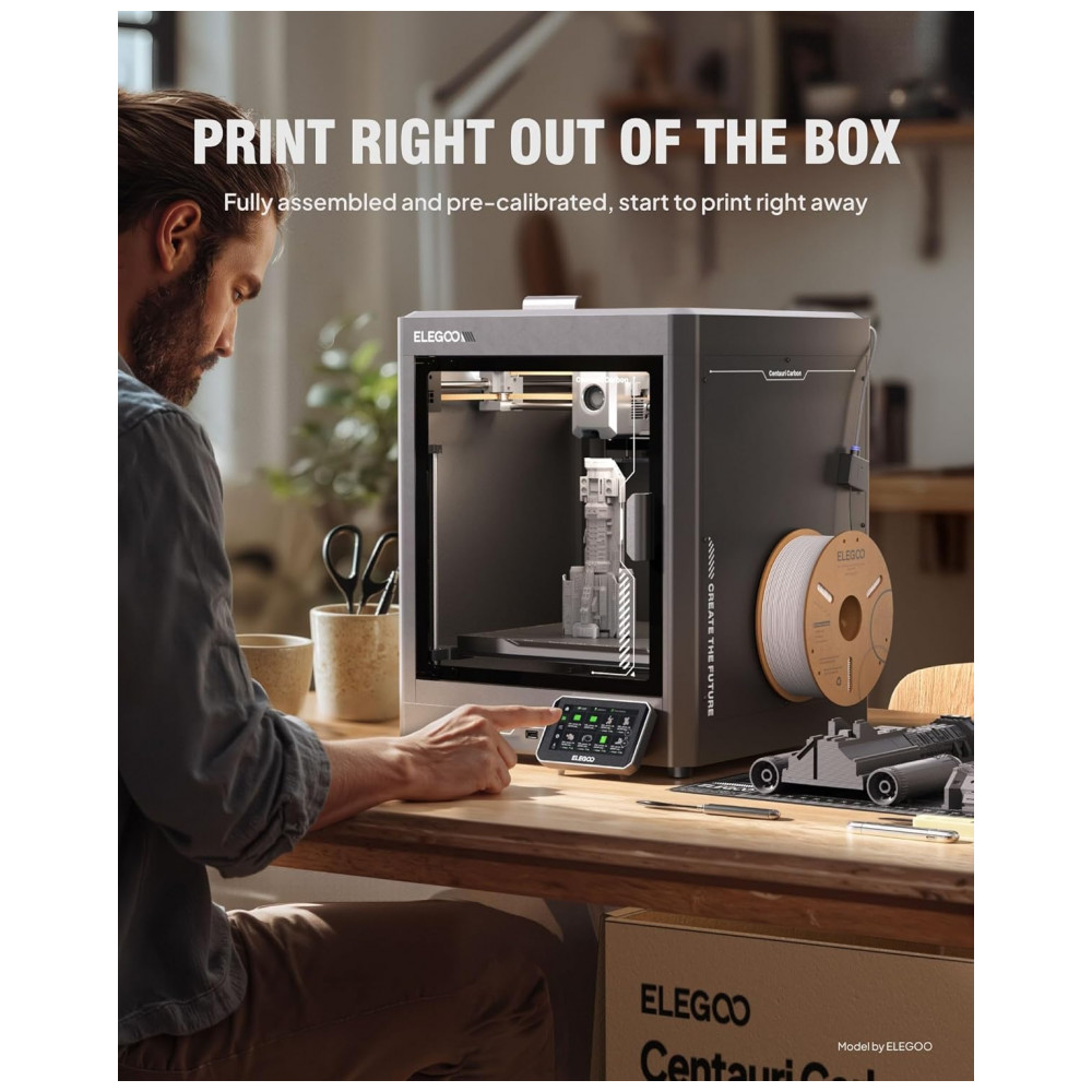 Impressora 3D ELEGOO Centauri Carbon, CoreXY 500mms Alta Velocidade de Impressão com Autocalibração, Bico de 320C e Câmera Integrada, - Imagem 2