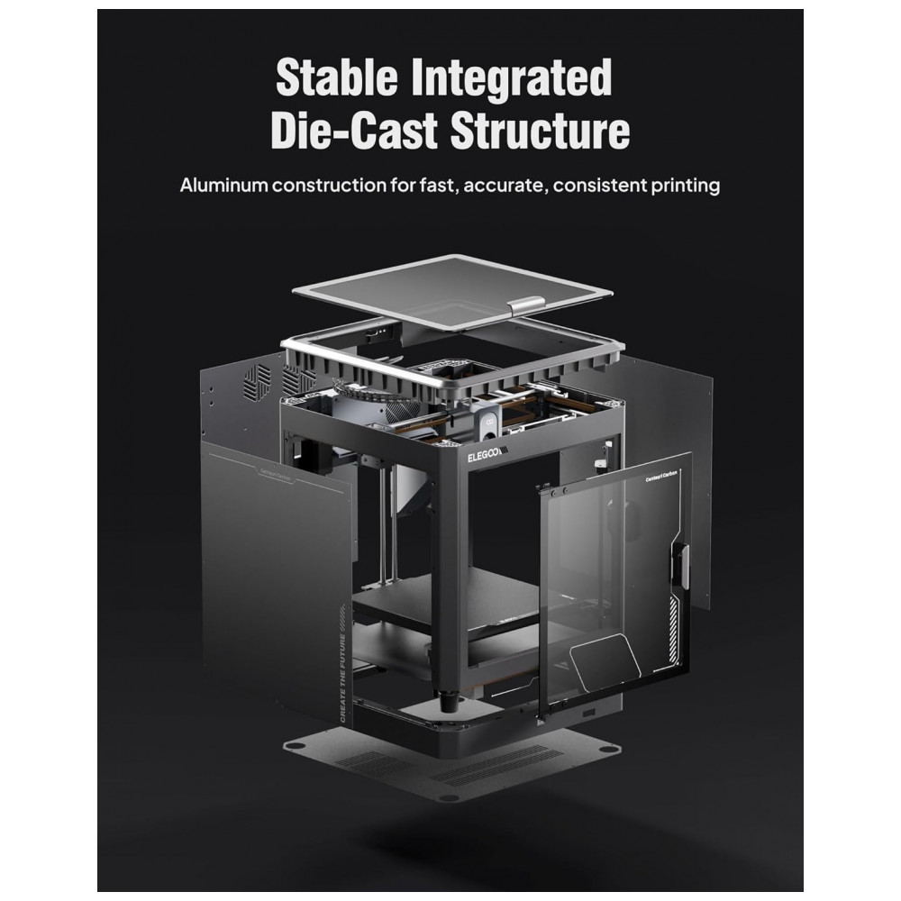 Impressora 3D ELEGOO Centauri Carbon, CoreXY 500mms Alta Velocidade de Impressão com Autocalibração, Bico de 320C e Câmera Integrada, - Imagem 5