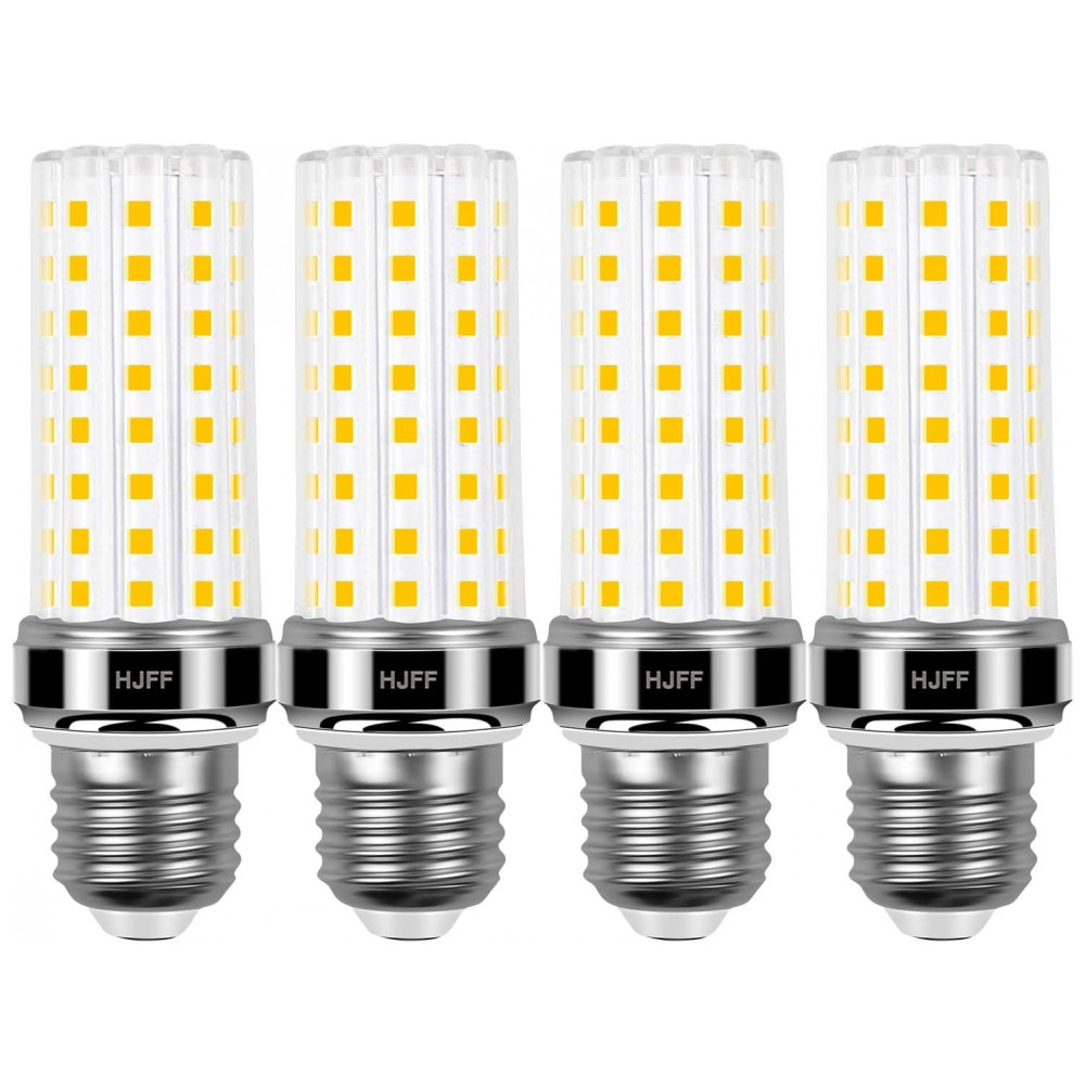 Kit 4 lâmpadas LED Corn 20W 2500 lúmens 3000K branco quente E26/E27, equivalente 200W, super brilhante, não dimmable, para casa, garagem,HJFF