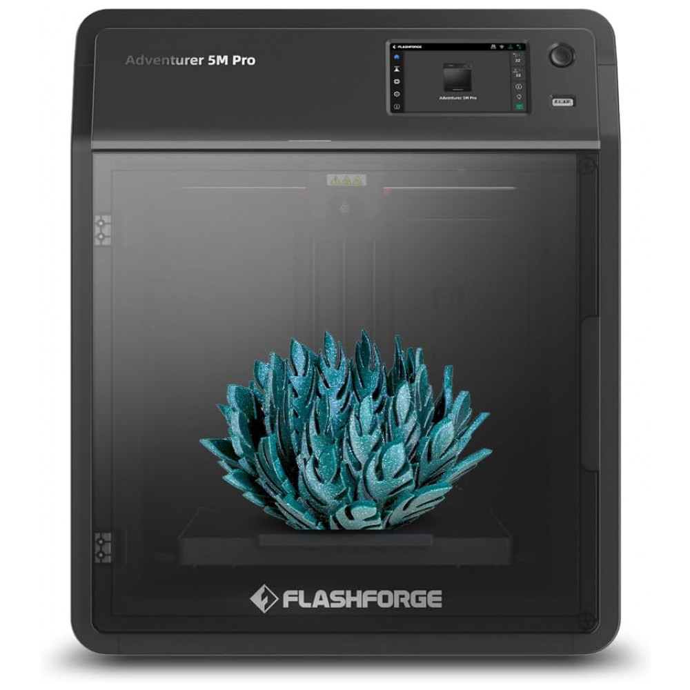 Impressora 3D FLASHFORGE AD5M Pro 600mms Alta Velocidade Core XY, Nivelamento Automático em 1 Clique, Impressão Silenciosa de 50dB com Câmera,