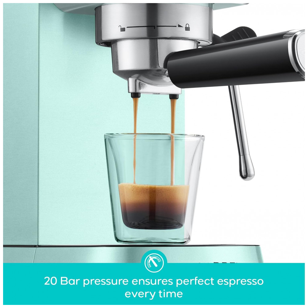 ECTQ94WDBBCD0B_1-1.jpg - Máquina de Café Expresso CASABREWS CM5418 20 Bar, Cappuccino com Vaporizador de Leite, Aço Inoxidável, 1350W, Verde Pastel, 3,4 litros