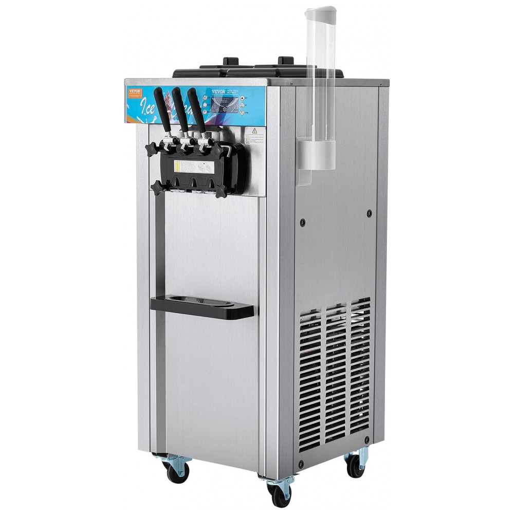 ECTQ977TCY1D0B_3-1.jpg - Máquina de Sorvete Comercial VEVOR, Produção de 21L por Hora, 1800W 3 Sabores Soft Serve, 2 Cilindros em Aço Inoxidável de 5.5L, Painel LED
