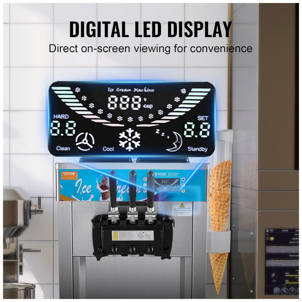 ECTQ977TCY1D0B_5-1.jpg - Máquina de Sorvete Comercial VEVOR, Produção de 21L por Hora, 1800W 3 Sabores Soft Serve, 2 Cilindros em Aço Inoxidável de 5.5L, Painel LED