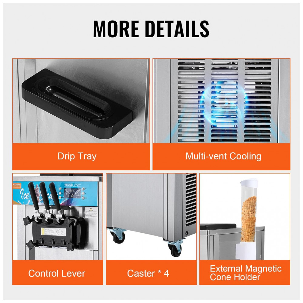 ECTQ977TCY1D0B_6-1.jpg - Máquina de Sorvete Comercial VEVOR, Produção de 21L por Hora, 1800W 3 Sabores Soft Serve, 2 Cilindros em Aço Inoxidável de 5.5L, Painel LED