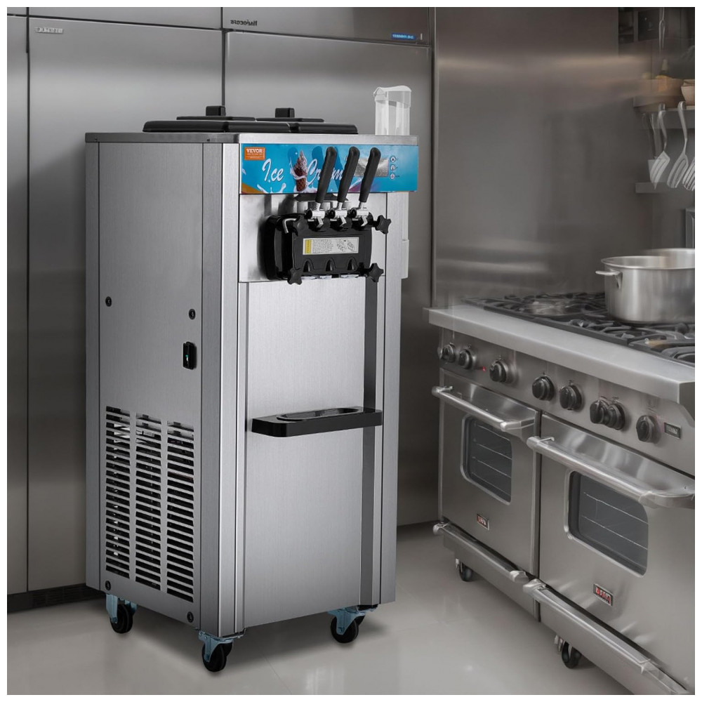 ECTQ977TCY1D0B_8-1.jpg - Máquina de Sorvete Comercial VEVOR, Produção de 21L por Hora, 1800W 3 Sabores Soft Serve, 2 Cilindros em Aço Inoxidável de 5.5L, Painel LED