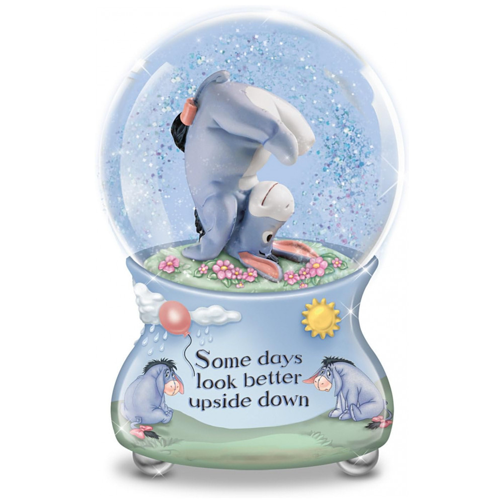 ECTQ9J3G6K970B_0-1.jpg - Globo de Neve Musical Disney Alguns Dias Parecem Melhores de Cabeça para Baixo com Glitter - The Bradford Exchange, Base Metálica