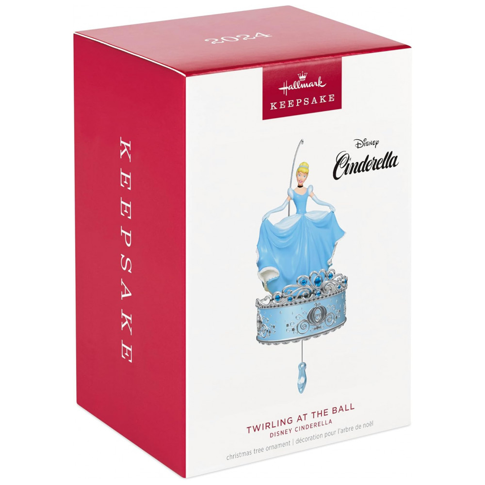 ECTQ9LHZG9XC0B_2-1.jpg - Enfeite de Natal Hallmark Keepsake Cinderela Rodopiando no Baile, Plástico, Azul, 13x8x8 cm