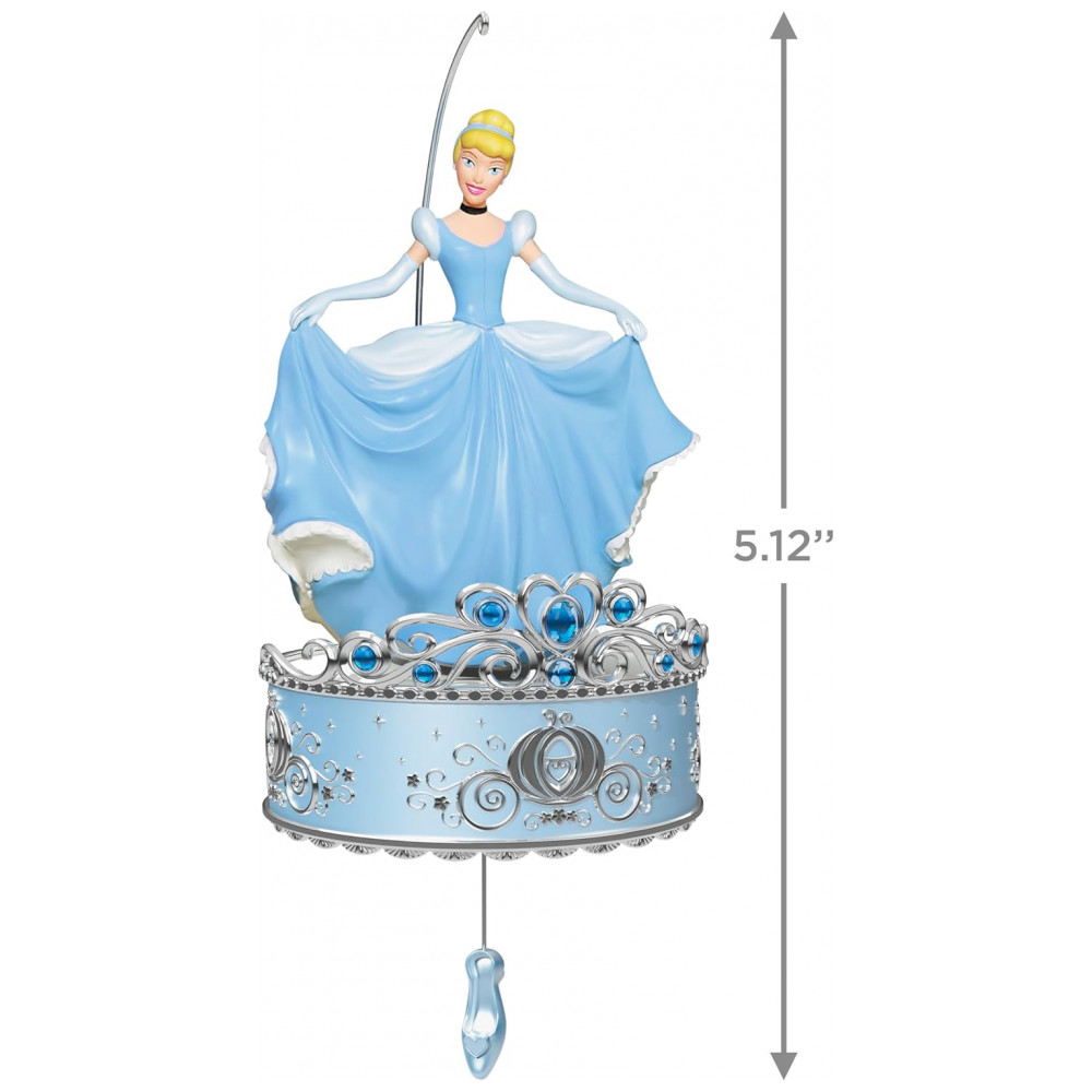 ECTQ9LHZG9XC0B_4-1.jpg - Enfeite de Natal Hallmark Keepsake Cinderela Rodopiando no Baile, Plástico, Azul, 13x8x8 cm