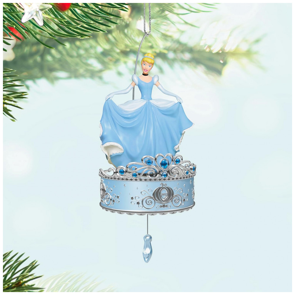 ECTQ9LHZG9XC0B_5-1.jpg - Enfeite de Natal Hallmark Keepsake Cinderela Rodopiando no Baile, Plástico, Azul, 13x8x8 cm