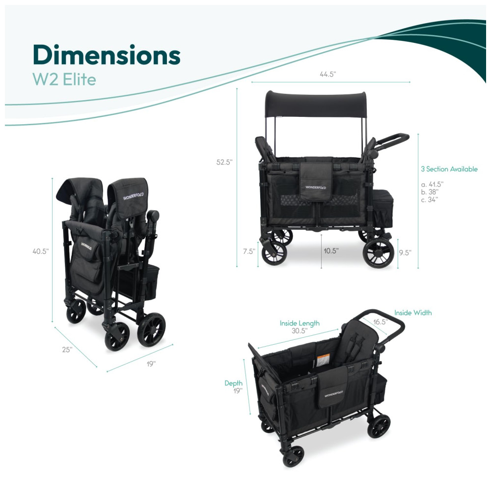 ECTQ9LN6K2H90B_6-1.jpg - Carrinho de Passeio para 2 Crianças Multifuncional com Cobertura Removível e Dobramento até 90 kg WONDERFOLD W2 Preto