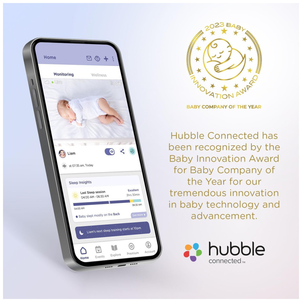 ECTQ9N5R226B0B_10-1.jpg - Babá Eletrônica com Câmera Dupla Inteligente HD e Visão Noturna HUBBLE CONNECTED Branca