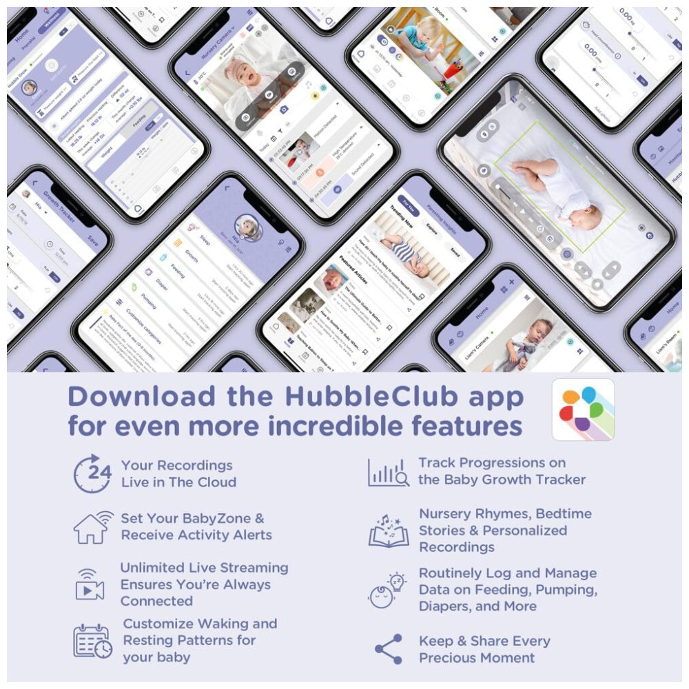 ECTQ9N5R226B0B_2-1.jpg - Babá Eletrônica com Câmera Dupla Inteligente HD e Visão Noturna HUBBLE CONNECTED Branca