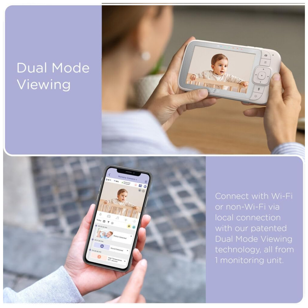 ECTQ9N5R226B0B_4-1.jpg - Babá Eletrônica com Câmera Dupla Inteligente HD e Visão Noturna HUBBLE CONNECTED Branca