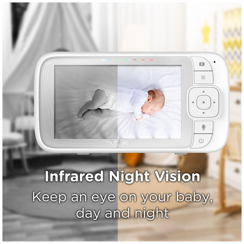 ECTQ9N5R226B0B_8-1.jpg - Babá Eletrônica com Câmera Dupla Inteligente HD e Visão Noturna HUBBLE CONNECTED Branca