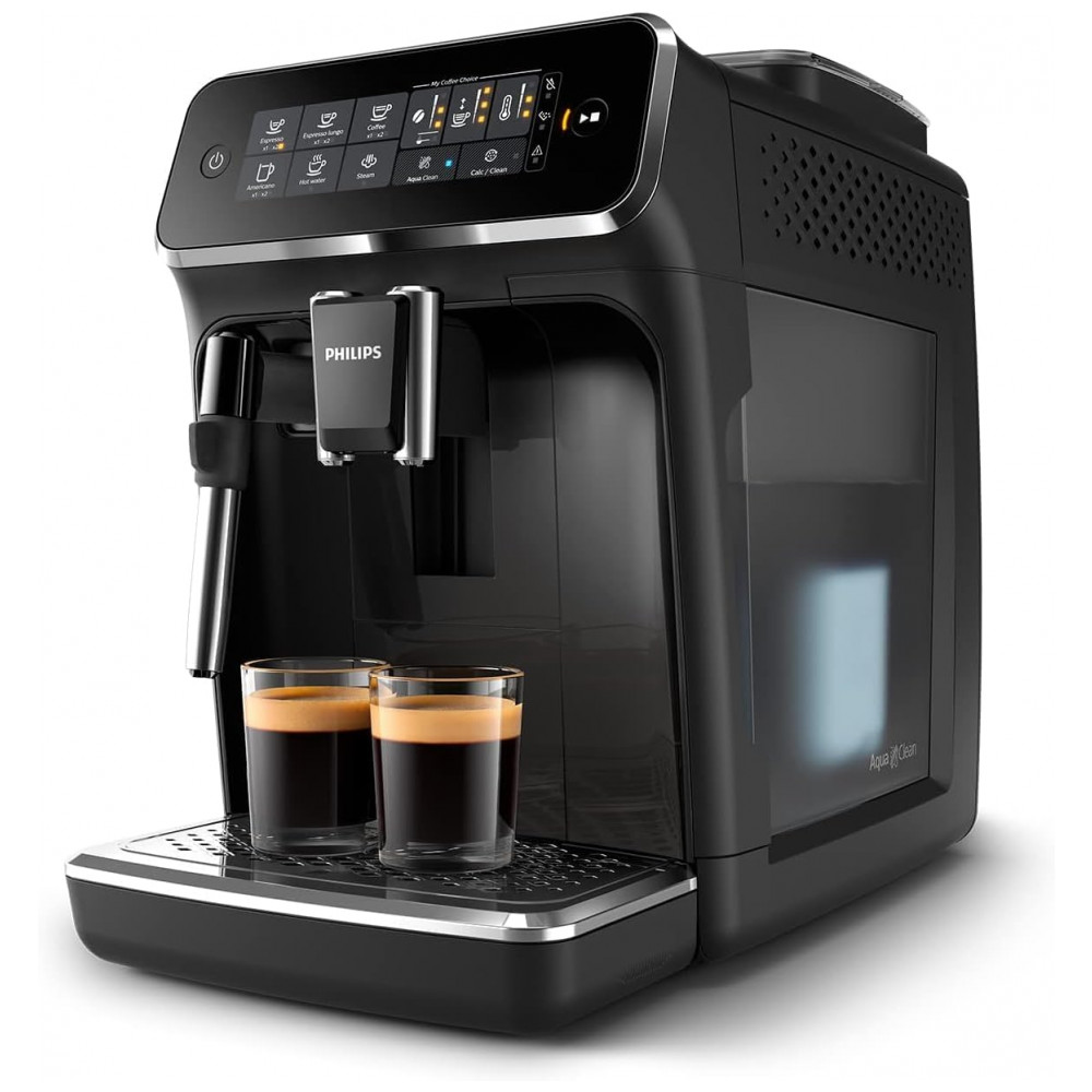 ECTQ9ZHDVDV70B_1-1.jpg - Máquina de Café Expresso com Painel Digital e Bocal de Leite 110V PHILIPS 3200 Preta