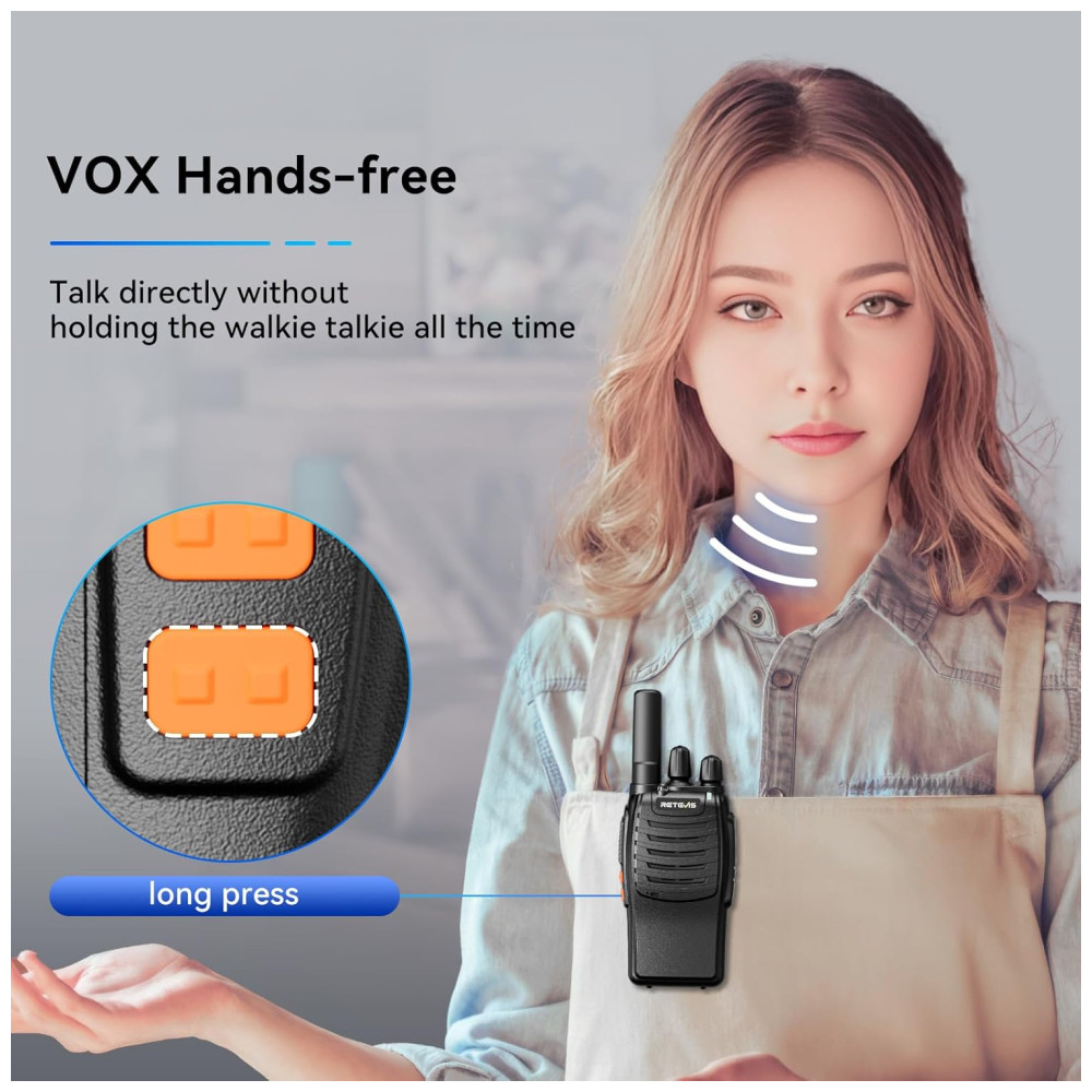 ECTQAEA7T9G00B_2.jpg - Rádio Comunicador Walkie Talkie Retevis H-777 para Adultos de Longo Alcance, Recarregáveis, Rádio Bidirecional com Carregador