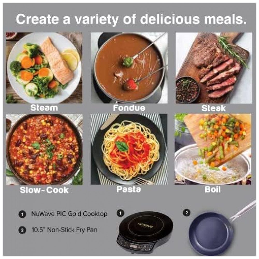 ECTQAF33H1A10B_1-1.jpg - Cooktop de Indução Nuwave Gold Precision, Portátil, Potente com Bobina de Aquecimento de 8 Polegadas, 3 Configurações de Potência, 12 Superfície de Co