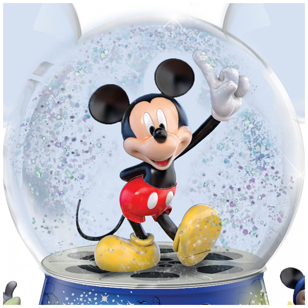 ECTQAX8X31200B_1-1.jpg - Globo de Neve Rotativo Disney Mickey Mouse com Glitter e Música - The Bradford Exchange, Edição Comemorativa 90 Anos