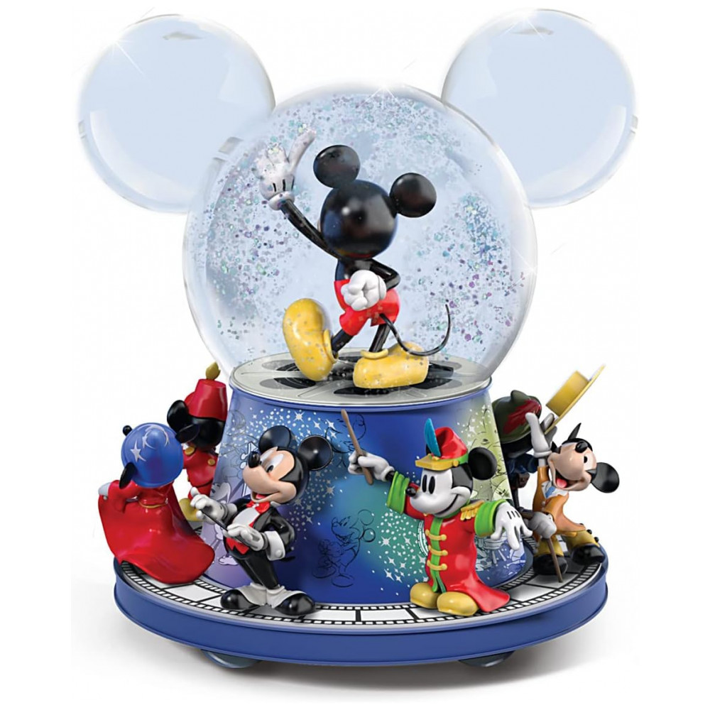 ECTQAX8X31200B_2-1.jpg - Globo de Neve Rotativo Disney Mickey Mouse com Glitter e Música - The Bradford Exchange, Edição Comemorativa 90 Anos