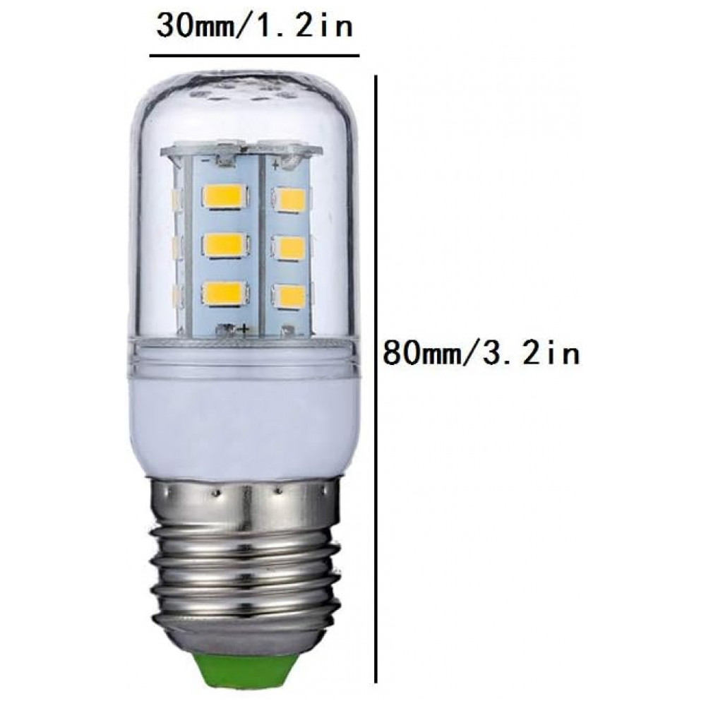 ECTQB3K5MPT70B_2-1.jpg - Pacote com 6 Lâmpadas de Milho LED Lxcom Lighting 5W E26E27 Base Média Equivalente a 45 Watts 24 LEDs 5730 SMD Branco Quente 3000K 450LM