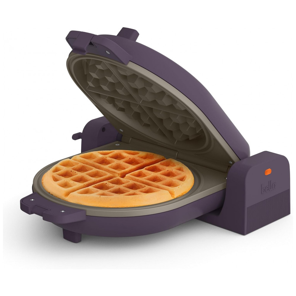 ECTQB3TJFPZC0B_0-1.jpg - Máquina de Waffle bella FlipnStore, Revestimento Cerâmico EverGood Antiaderente, Compacta e Versátil, 1000 Watts, Profundidade de 3 cm, Cor Plum, Desi