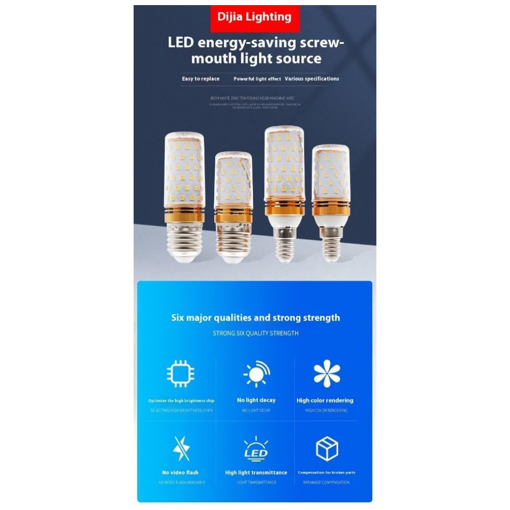ECTQB8NG3TZD0B_1-1.jpg - Lâmpada LED Super Brilhante 5000k Branco Frio de Verão Lâmpada LED Branca E26E27 de Tamanho Médio Básica 40W à Prova d'Água Lâmpada LED,ZDHFEIRUI