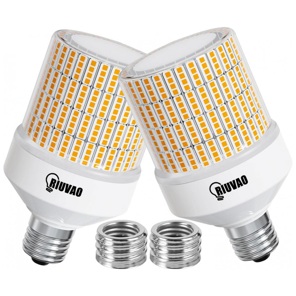 ECTQB8RVMKCF0B_0-1.jpg - Lâmpada de Milho LED 70W, Equivalente a 700W, 9100LM, 3000K Branco Quente, Impermeável, Economia de Energia de 90%, Base E26/E39,RIUVAO