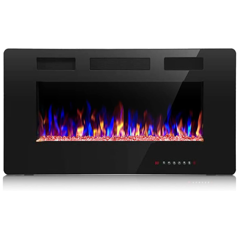 ECTQBC8NFVG90B_0-1.jpg - Crzoe Jx 830C3 Lareira Elétrica de Embutir A76x45L Controle Remoto e Luz de LED 110V 1500W Preto